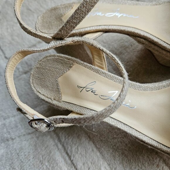 NEW Isa Tapia Prado Raffia Platform Sandals Sz 8.5 Beach Resort Coastal - Picture 4 of 11